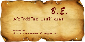 Bánász Ezékiel névjegykártya